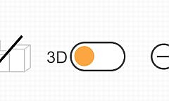 Botón de cambio entre vista 2D y 3D